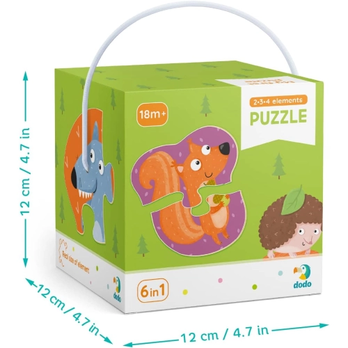 Puzzle 2-3-4 Elementy Leśne zwierzęta 300195